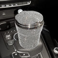 Creative covered diamond inlaid car ashtray with rhinestone finish, 7.5cm size, multi-colour option