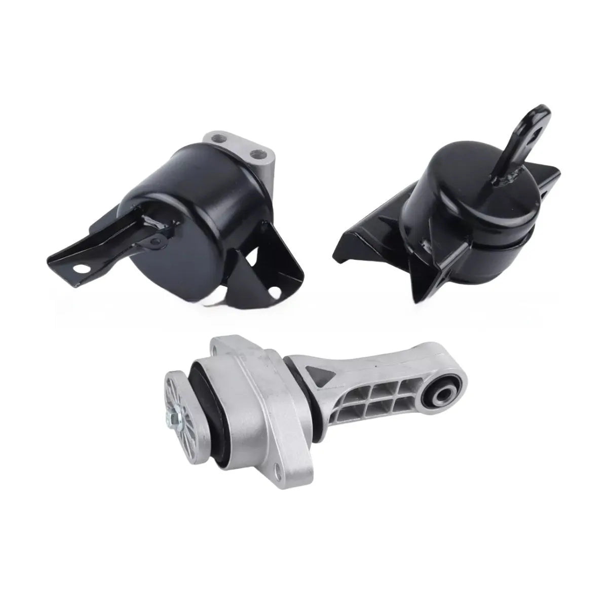 Set of three black alloy engine mounts for Aveo 1.6 automobile
