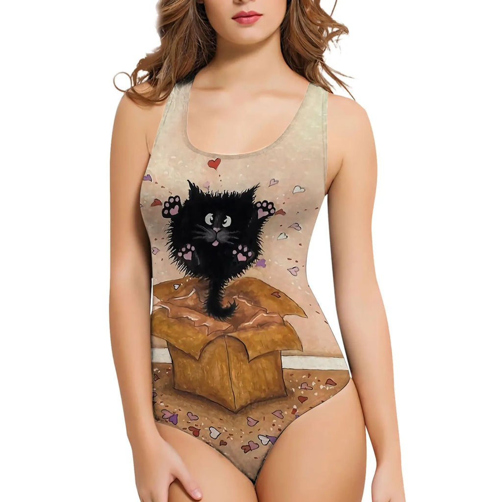 Women's one-piece swimsuit with a textured 3D printed sunflower pattern on polyester fabric.
