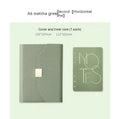 Loose leaf notebook with PU cover in brown, blue, green, or gray, A5 or A6 size, 100 sheets of 80gsm wood-free paper