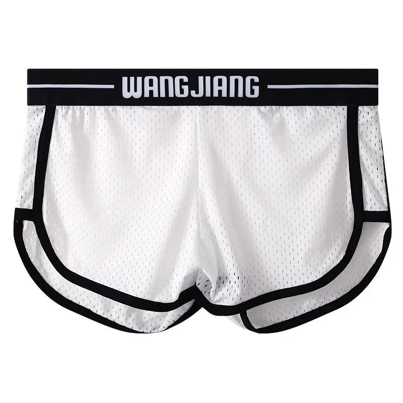 Men's loose thin boxers in Ice Silk nylon fabric available in six solid colours