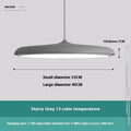Nordic modern iron LED chandelier with fish shape, two size options, and three-colour temperature lighting