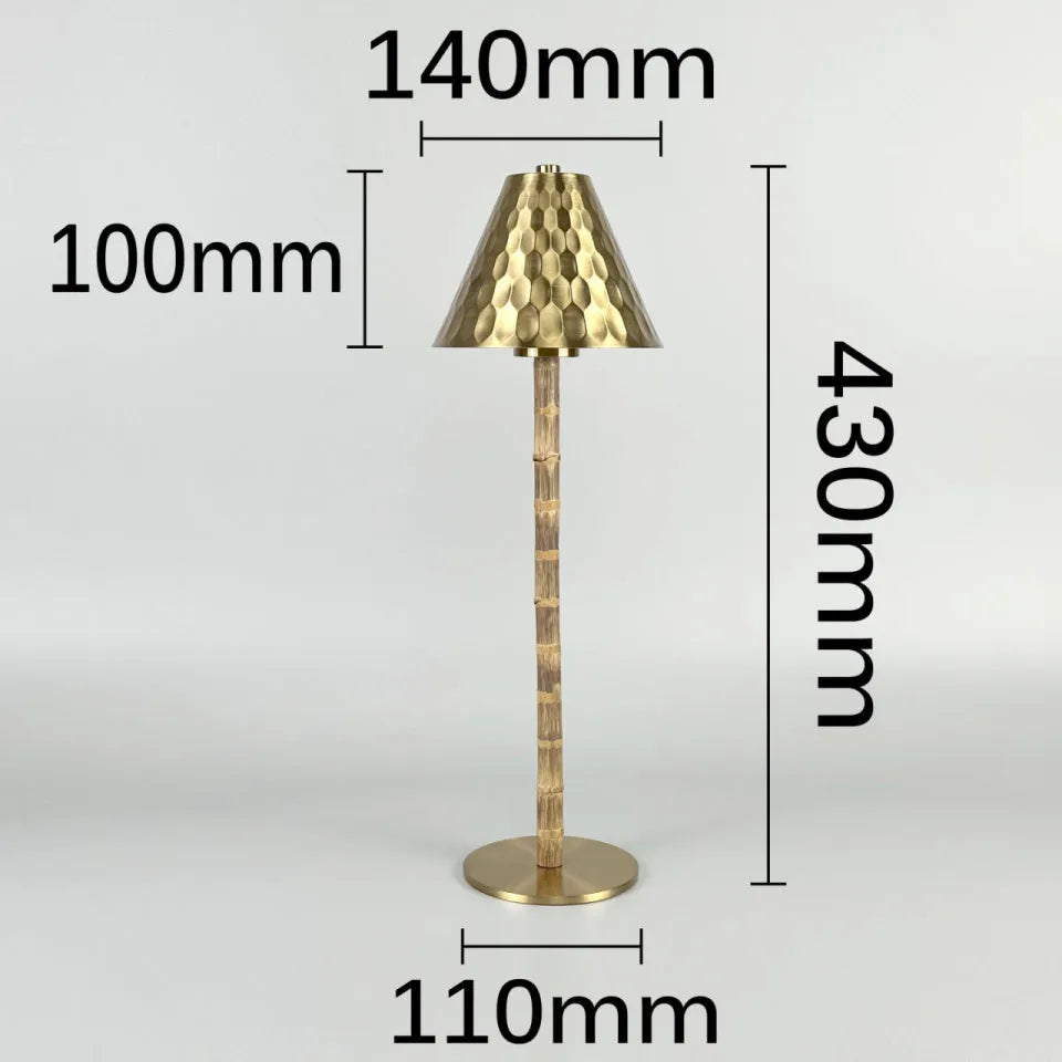 3W LED desk lamp with warm light, alloy body, and 2800mAh battery for portable use