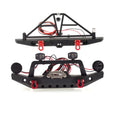 Black aluminium alloy front and rear bumper set for 1/10 RC climbing car SCX10 TRX4 Axial, 180mm and 195mm