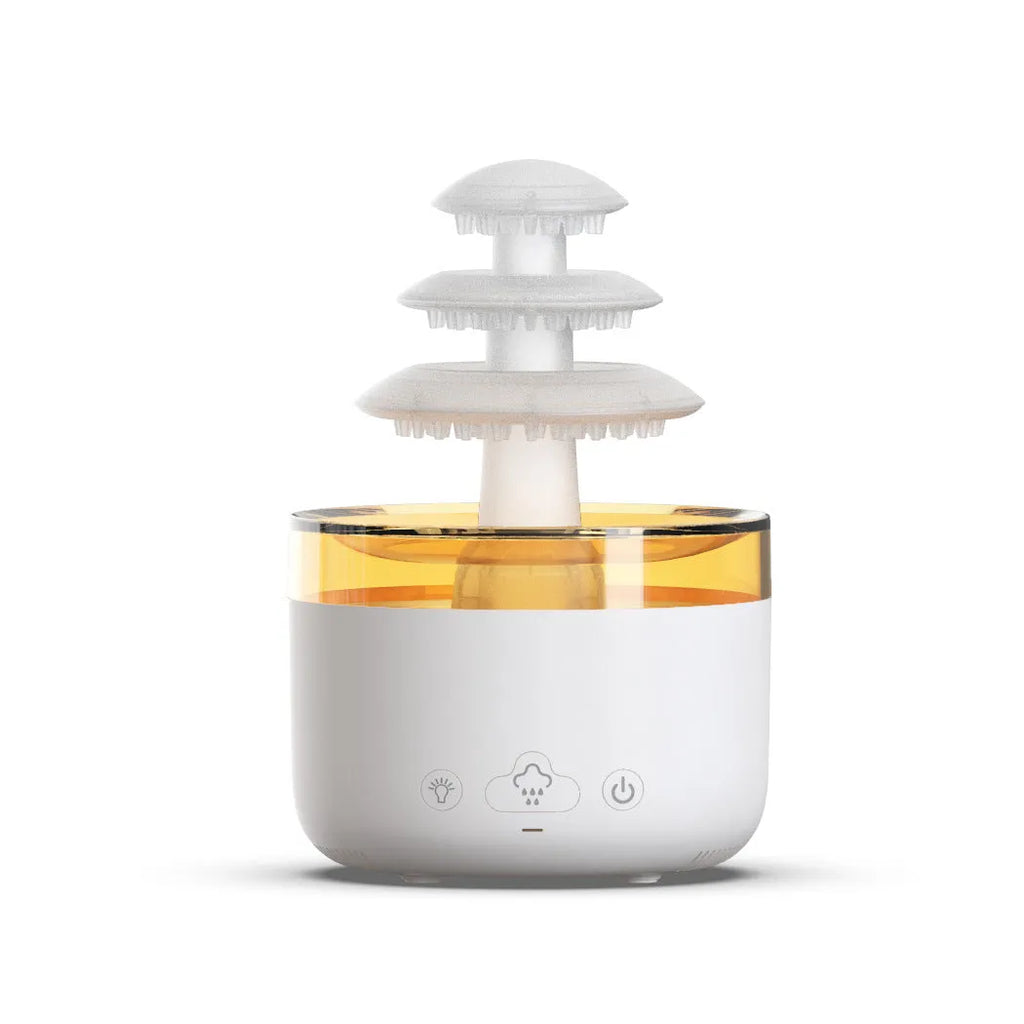 New Cloud Rain Air Humidifier with 7 colour atmosphere light and 500ml capacity in white