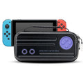 Nintendo Switch storage bag with multiple game cartridge slots and clutch handle in grey colour