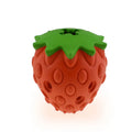 Red or green rubber strawberry leak food ball pet toy, chew resistant, 204.8g, for dogs and cats