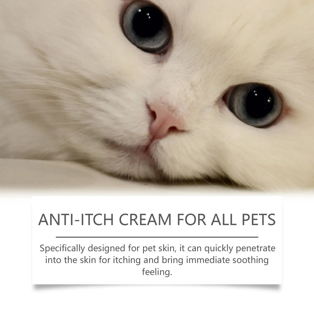 60g tube of pet antipruritic cream for cats with natural extracts.
