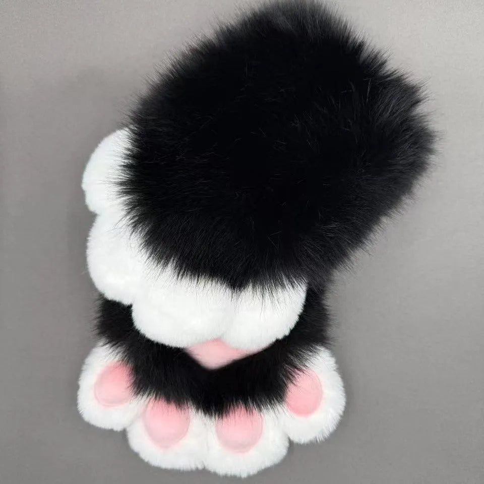 Colourful animal claw cosplay gloves in nylon material with free size fitting