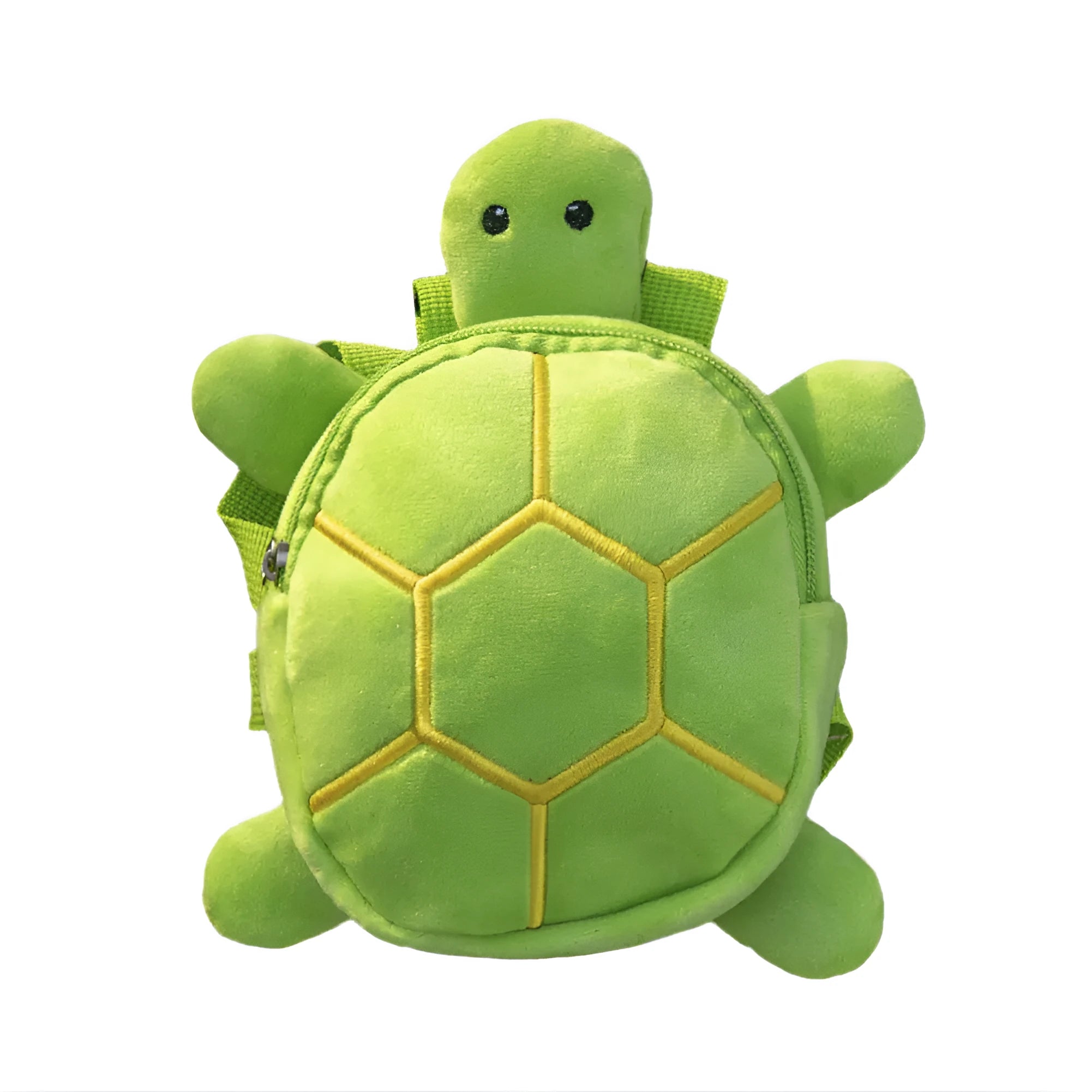 Cartoon turtle shape dog backpack harness in velvet with no-pull vest design and 20x18cm storage compartment