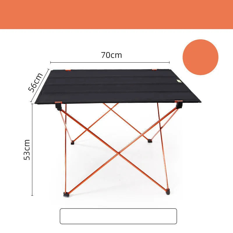 Folding aluminium alloy chairs and table set in small and large sizes, showing folded and unfolded positions