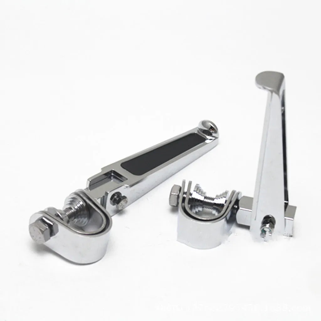 Pair of electroplated aluminium alloy car and motorcycle pedal levers with rubber inserts on C90GS model