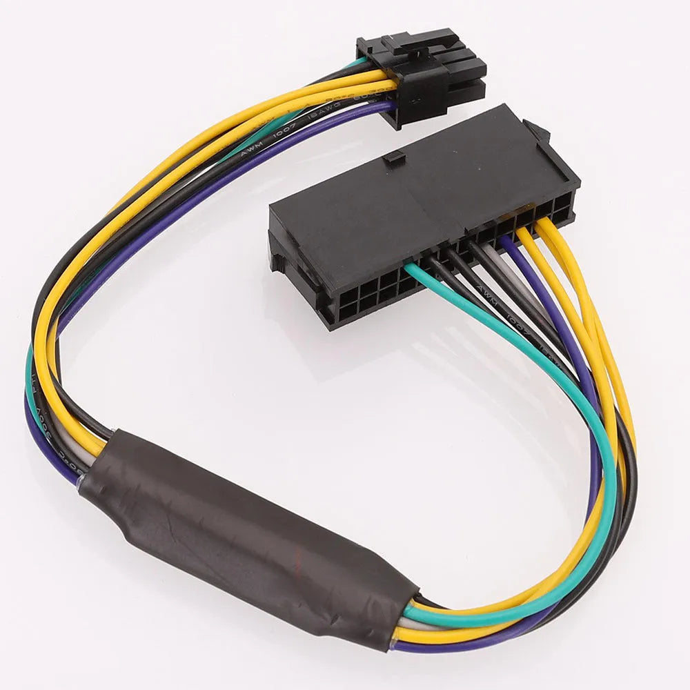 Black DELL Optiplex ATX 24-pin to 8-pin motherboard power adapter cable 30cm length