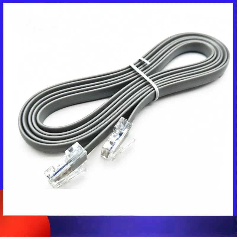 Silver grey CAT6 Ethernet patch cable with RJ45 connectors, 2 metres long