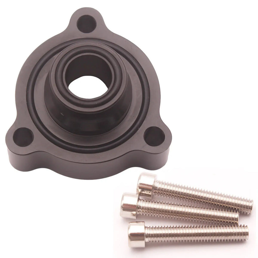 Black aluminum alloy exhaust valve adapter for Mercedes-Benz with three screws