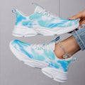Casual flower sneakers for women white blue rose red purple Flyknit low top low heel lace-up running shoes