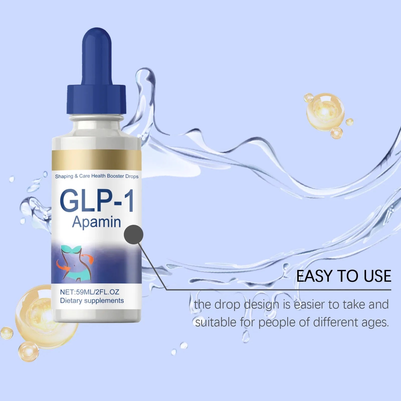 59ml bottle of nourishing body oil drops for skin elasticity treatment