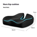 Memory foam office chair cushion for waist support in grey colour, dimensions 36x40x11cm