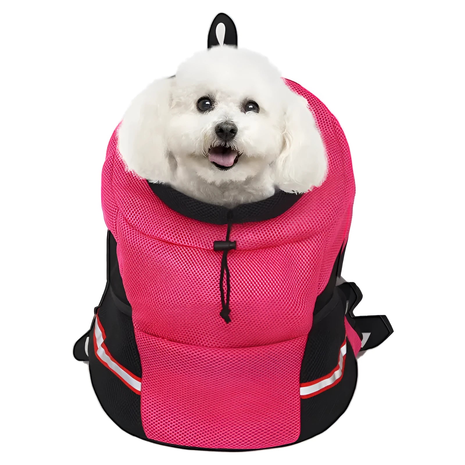 Breathable dog chest bag in sandwich mesh, plain pattern, L size 26cm length, available in multiple colours