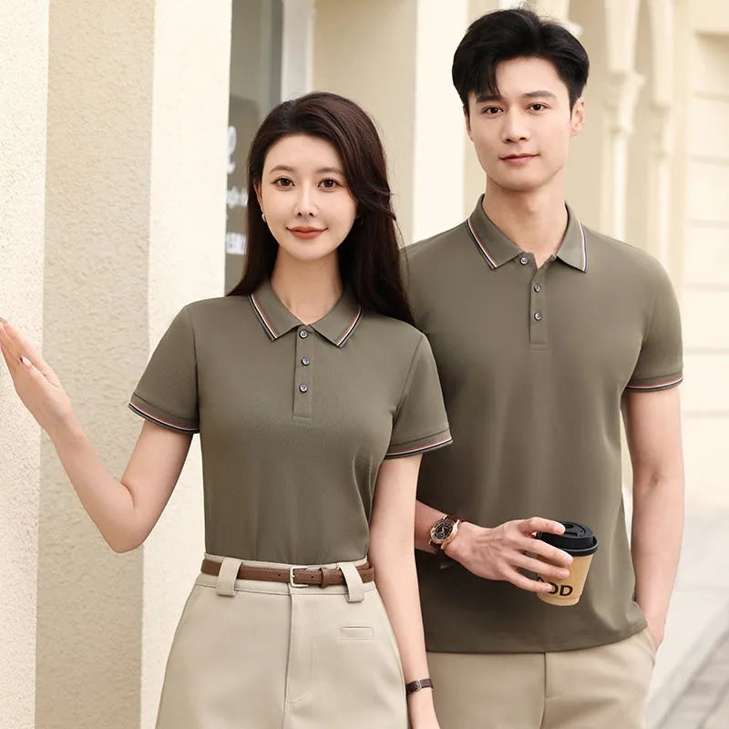 Ice Silk work polo shirt in solid colour showing cooling fabric texture and professional collar design