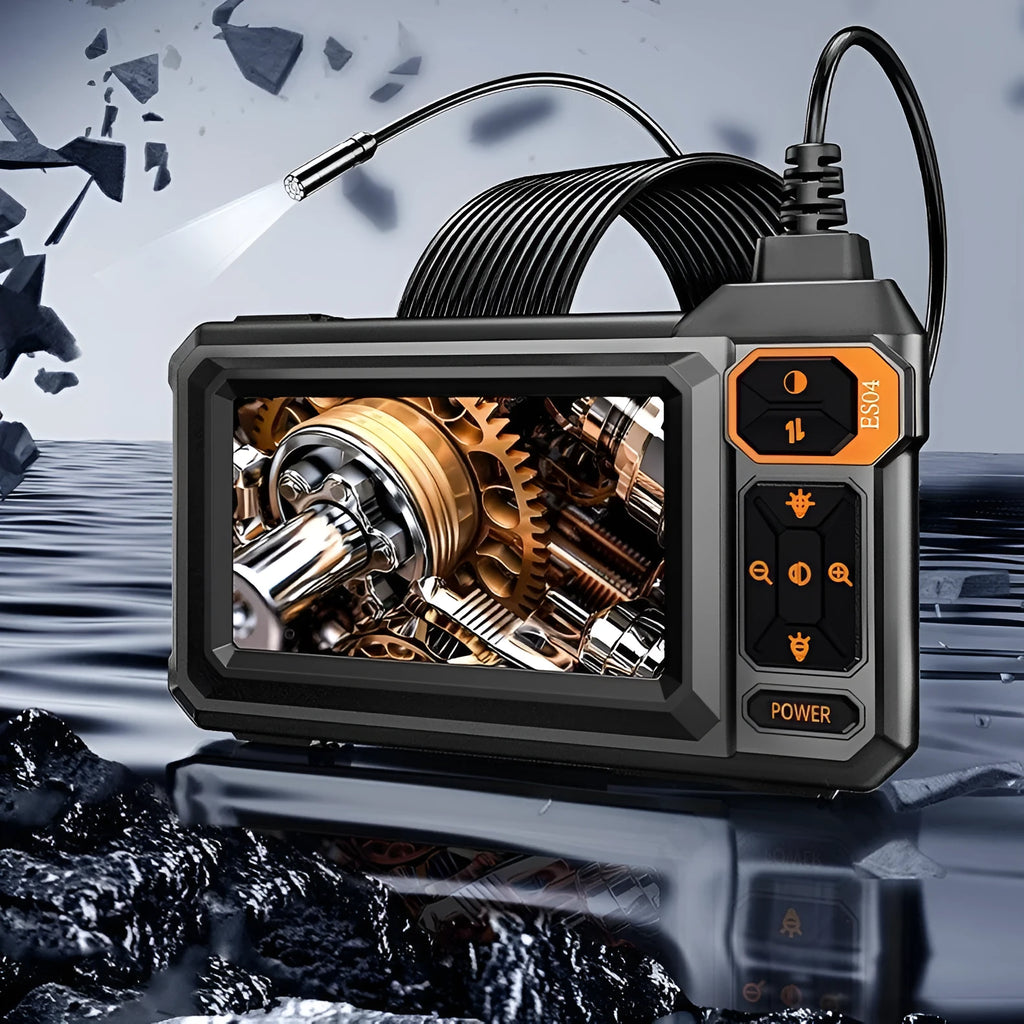 High definition endoscope with 8mm probe, 1000mm working length, 100W pixel, LED light, and accessories for automotive repair