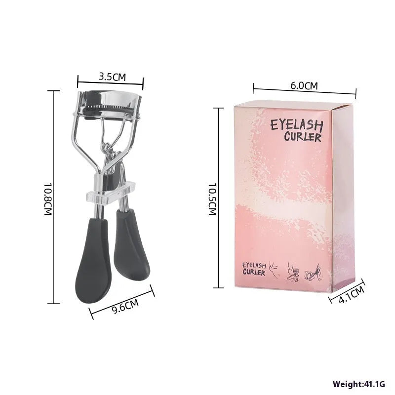 A4 manual eyelash curler with black ribbon comb attachment