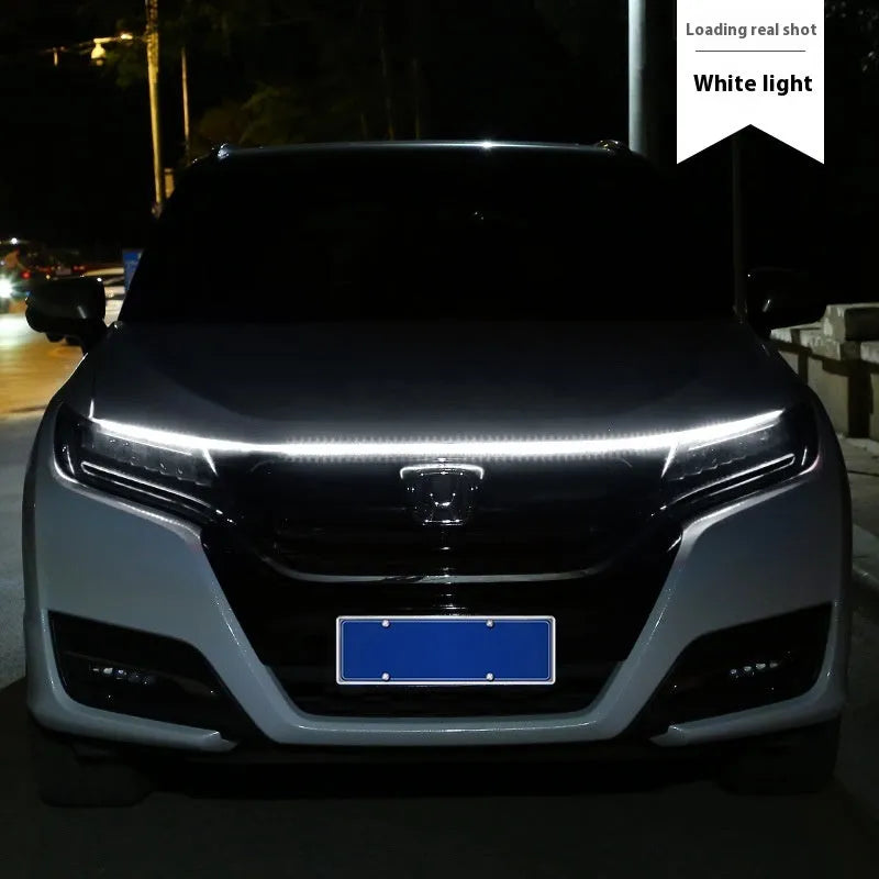 12V car LED start scan streamer light strip in blue, ice blue, red or white, 1.2m to 2.4m, universal fit