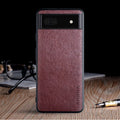 Business classic lychee skin texture phone case for Google Pixel 6, 6A and 6 Pro in all-inclusive glass design