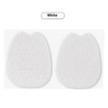 White thin felt shoe tongue protection sticker with front palm pad design.