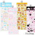 A pack of colourful cartoon-style PVC waterproof stickers for decorating notebooks and planners.