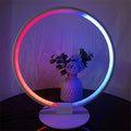 Retro creative LED bedside table lamp in black with RGB colour and warm light options, 40x40x20cm