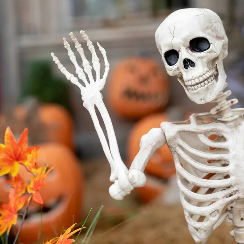 90cm tall Halloween skeleton model with movable joints for outdoor decoration