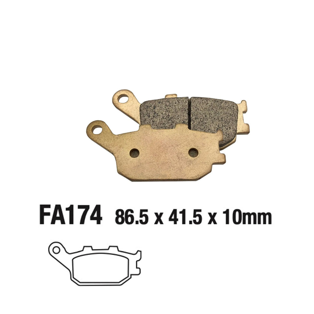 Asbestos-free sintered motorcycle brake pads for Honda CBR900RR-03, 929RR and 954RR rear brakes