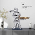 Resin pallet rabbit key storage box in regular white finish for home entryway organisation