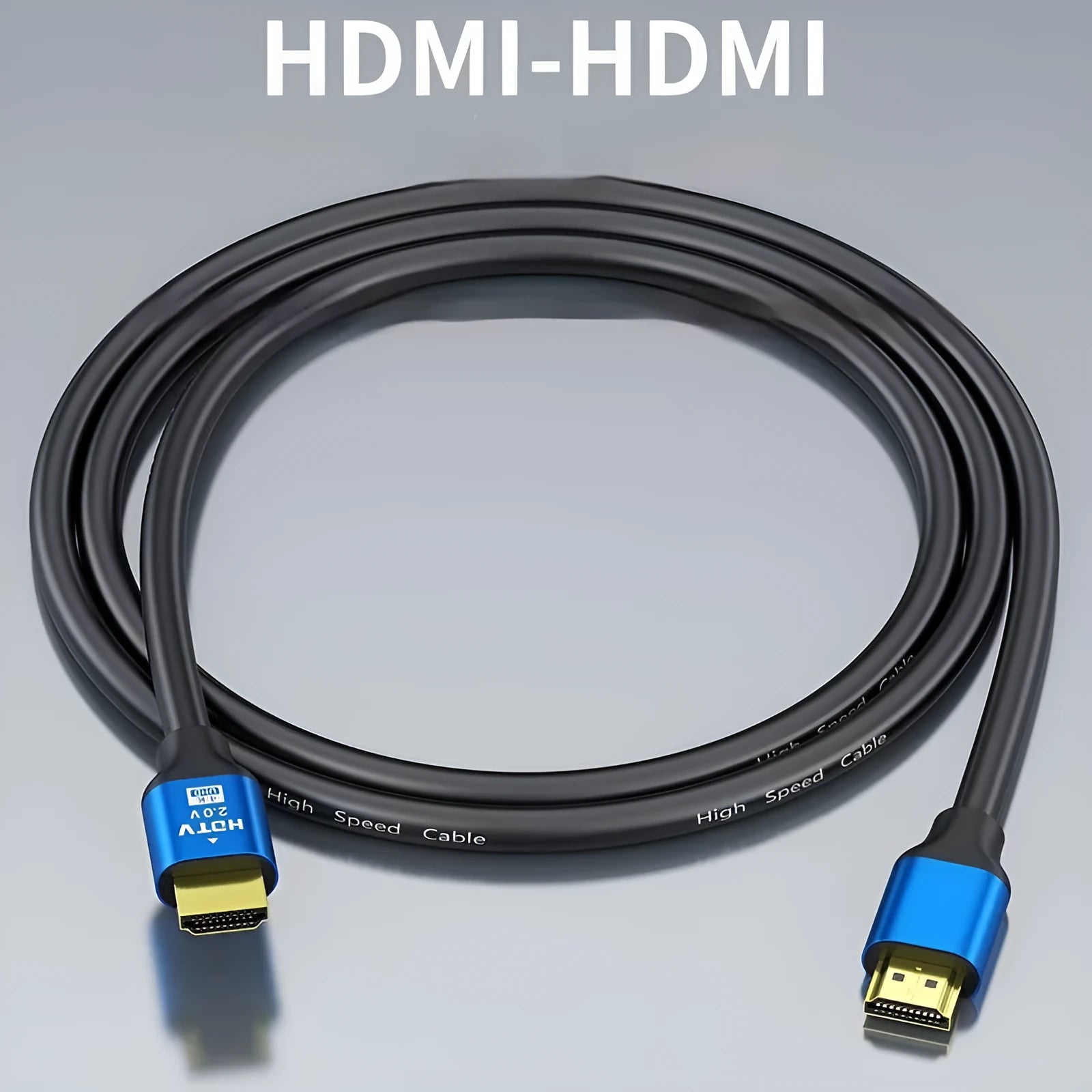 HDMI cable with gold-plated aluminium alloy connectors for computer monitor connection