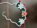 Christmas knitted wool pet scarf with festive patterns in sizes XS S M L for dogs and cats