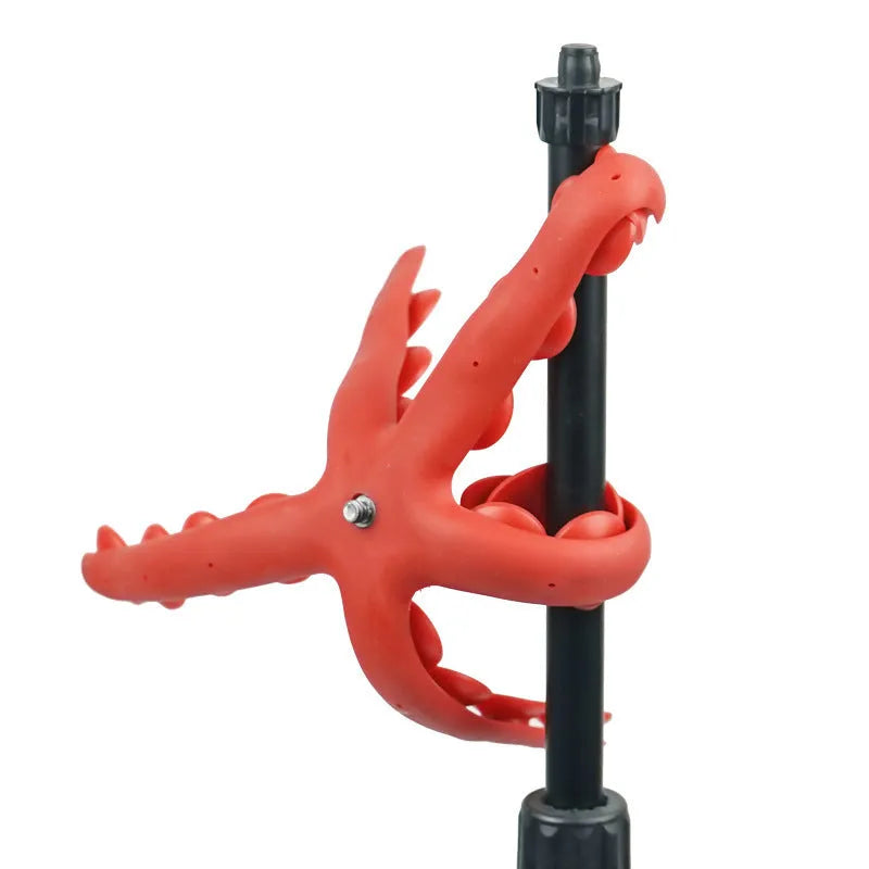 Red octopus rubber phone stand for desktop live streaming and SLR camera photography