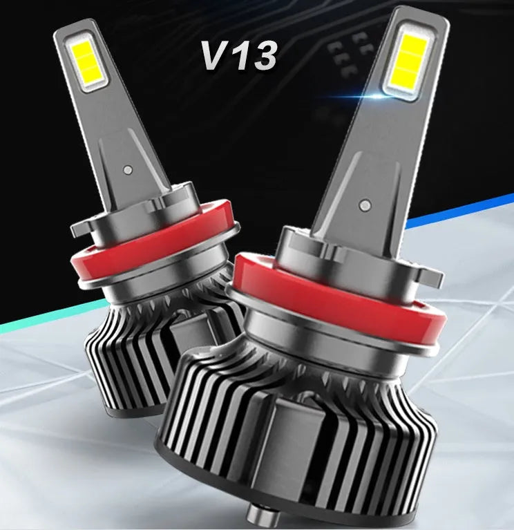 Car LED headlight bulb super bright 60W 8000 lumens IP67 aluminium housing fits H4 H7 H11 9005 9006