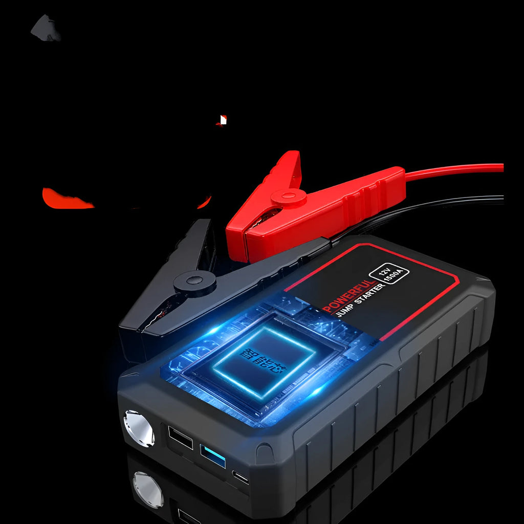 12V car emergency starting power supply 14000mAh with smart clip, Type-C cable and storage bag