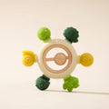 Baby's molars silicone yaoyaole teether rattle toy in pink, edible material for hand sucking prevention