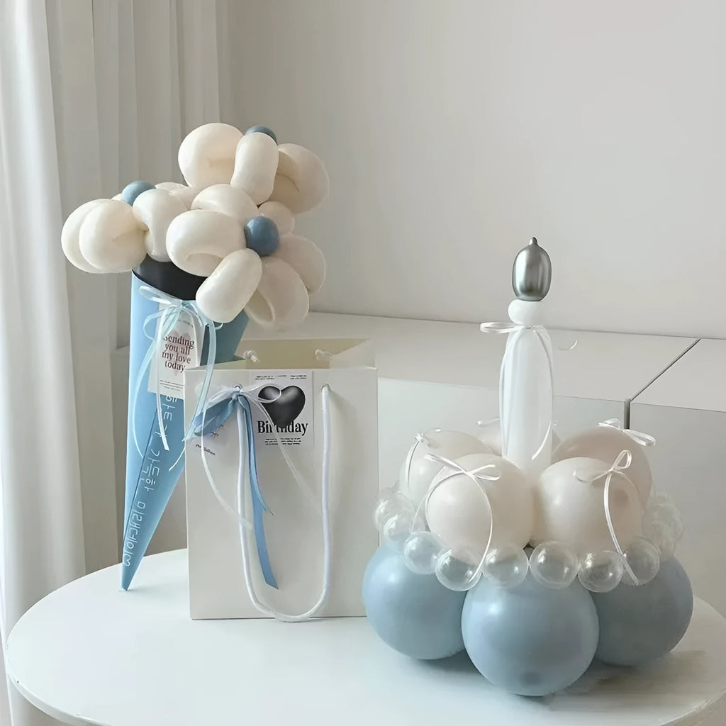 DIY balloon bouquet decoration set for cake toppers and party centrepieces in round shape