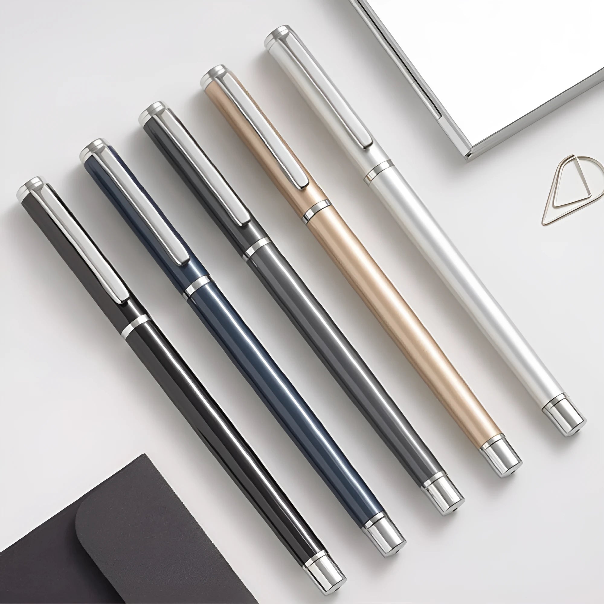 1201 metal gel pen with black 0.5mm refill shown at 140mm length