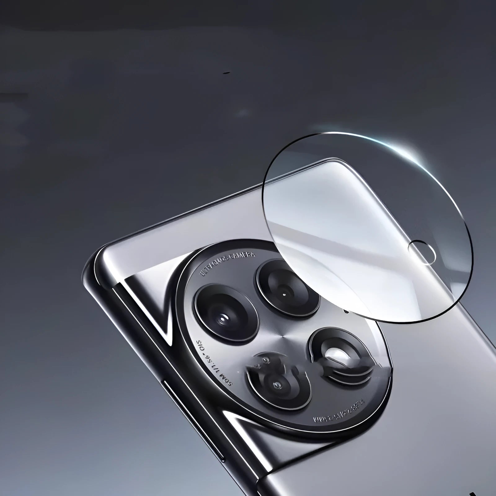 Tempered glass screen protector for OnePlus smartphones with black ring and full coverage design