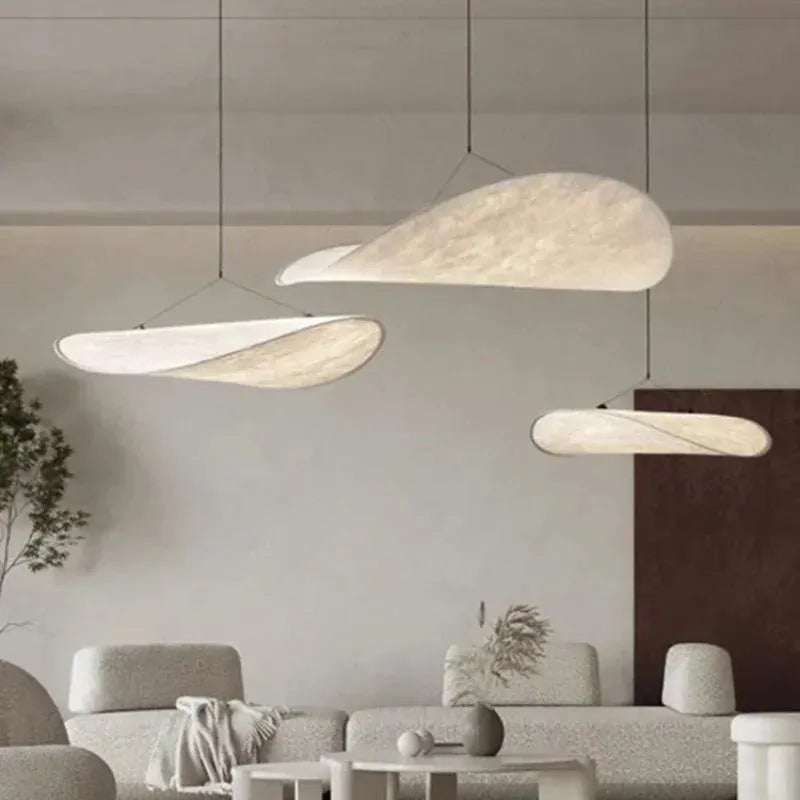 LED chandelier metal silk dining table kitchen bar pendant light remote control tri colour 60cm