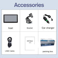 7 inch car GPS navigation device with HD touch screen displayed in vehicle mounting bracket