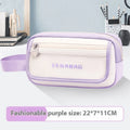 Large capacity Oxford stationery bag in Korean style, available in pink, blue, fruit green, purple, red and black.