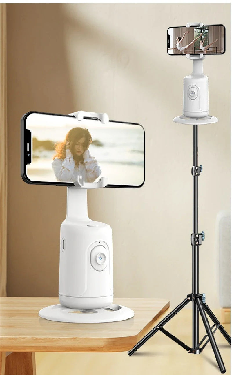 360-degree stabilizing smartphone gimbal with AI-powered face tracking for smooth, hands-free video capture