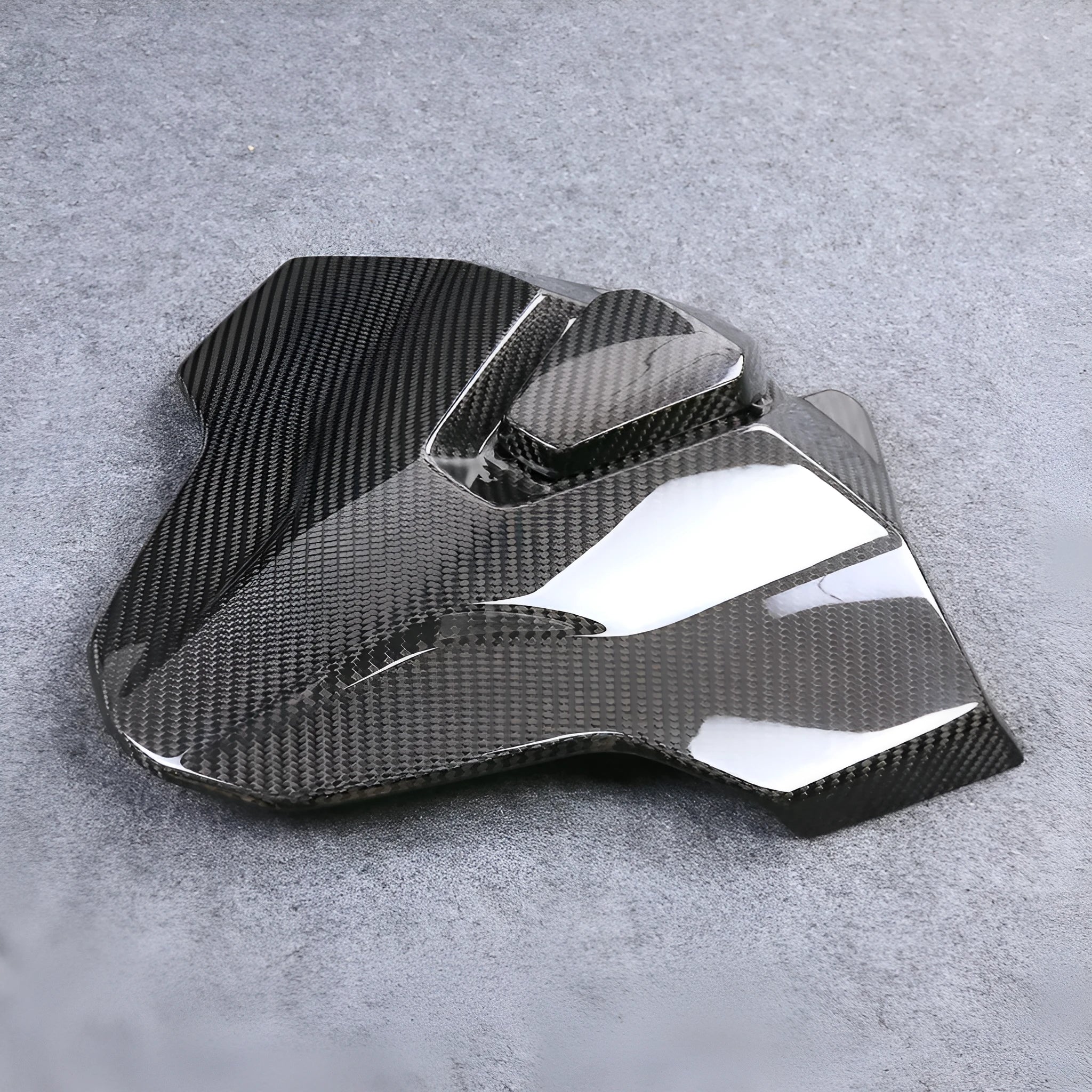 Carbon fibre rear hump tail seat cover for BMW S1000RR M1000RR, twill light finish, 35x40x10cm