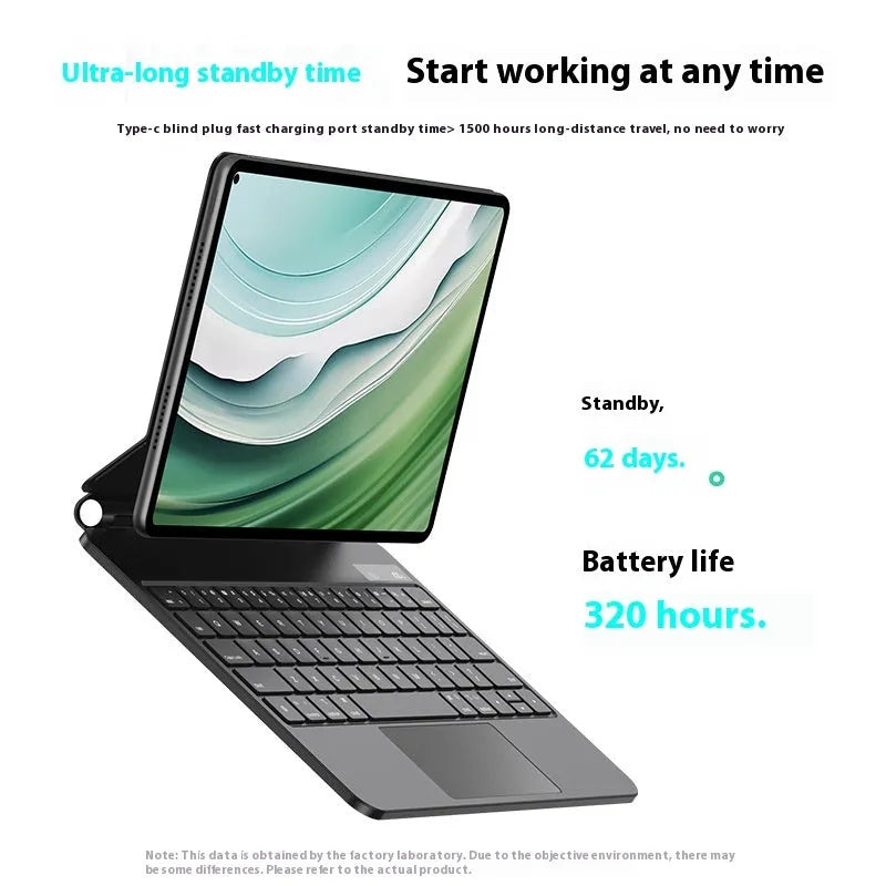 Miaocontrol Pro11 magnetic wireless keyboard cover for Huawei Matepad tablets in black and white colour options