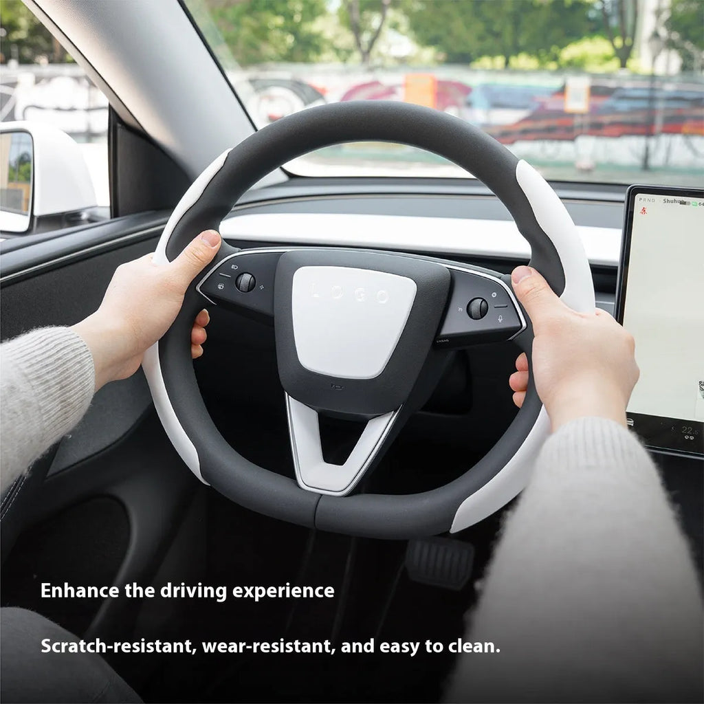 White steering wheel protective patch shell made from scratch-resistant plastic AB material